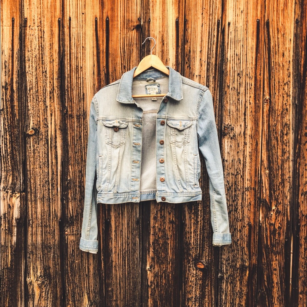 cropped jean jacket